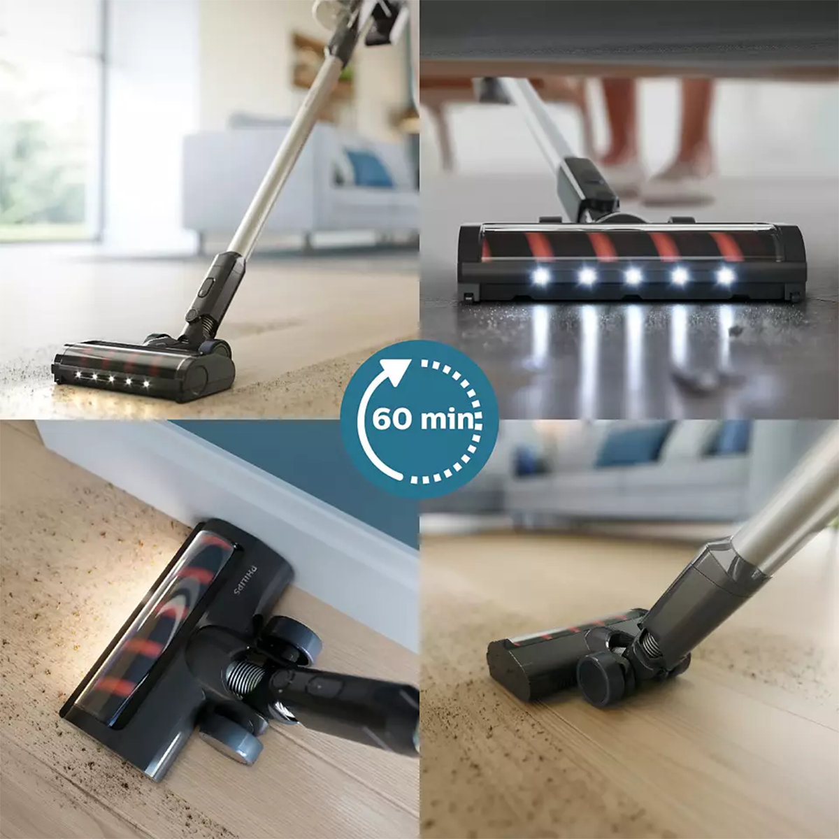 Aspiradora y Trapeadora Philips XC3133 inalámbrica vertical